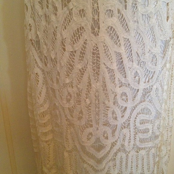 Carole Little Ivory Lace Crochet Maxi Dress NWT - Picture 5 of 12